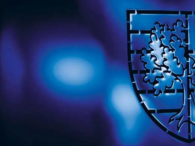 Heriot-Watt University shield in blue
