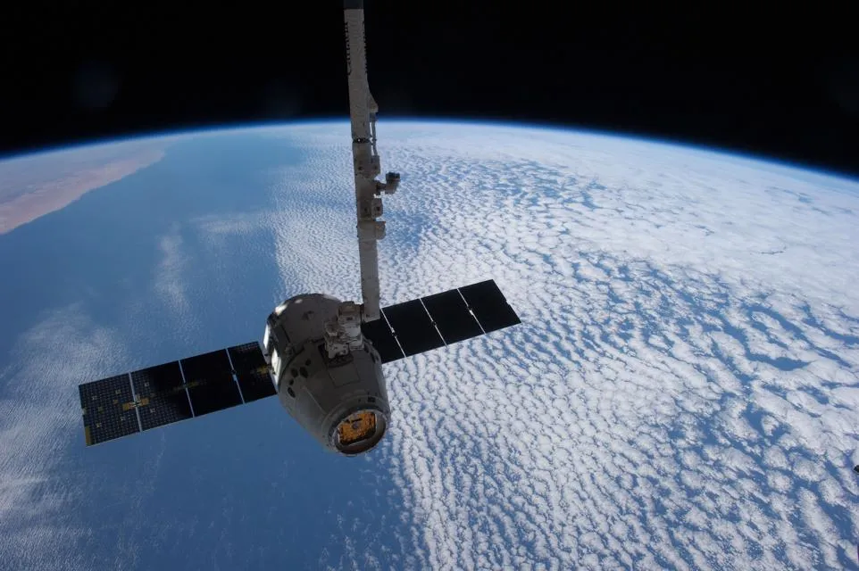 A satellite in space. Filtering out daylight noise is essential to allow quantum systems to operate reliably.