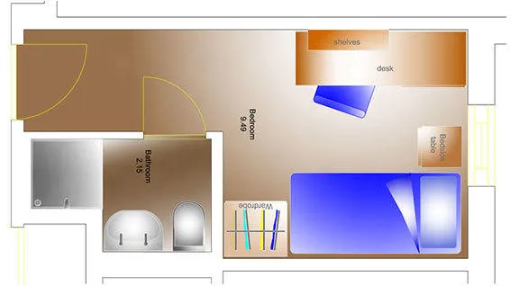 Bedroom floor plan